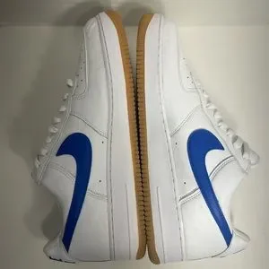 Nike Air Force 1\'07 Low Men\'s Shoes White/Royal Blue DJ3911-101 Used Size 13 Nike Air Force 1 main image 3
